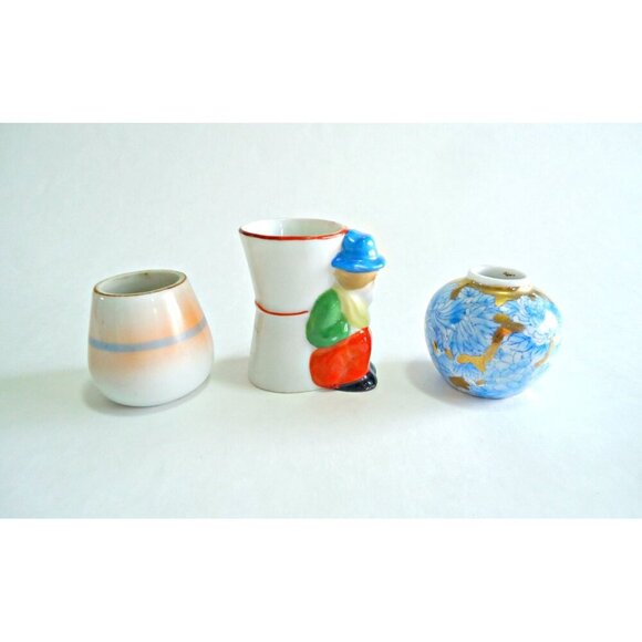 6 Miniature Vases 3 Occupied Japan & 3 Japan Collection - Picture 6 of 7